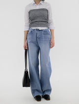 ラウンドワイドデニムパンツ / round wide denim pants