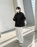 ステンカラーウールハーフコート/Balmacan Wool Half Coat
