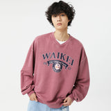 ロゴピグメントVネックスウェットシャツ /(NO napping) Logo pigment v neck sweatshirts