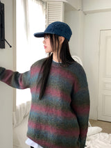 [UNISEX/ WOOL20] Tums gradient dangara mohair knit