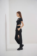 OリングシャーリングクロップTシャツ/O-Ring Shirring Crop Tee(9184)