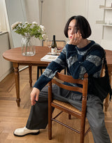 Stripe Extended Sleeve Knit Top (3color) (6598830063734)