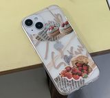 ストロベリーペーパーコラージュ携帯ケース