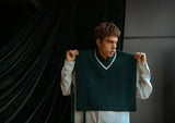 スクエアラムウールベスト / Square Lambs Wool Vest (4445006495862)