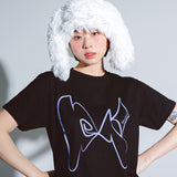 MIGNON LOGO HOLE GRAPHIC SHORT SLEEVE (BLACK)