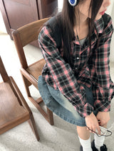 Deva Vintage Check Brushed Outer Long Sleeve Shirt