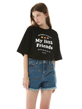 (PT-20341) BUTTERFLY DENIM SHORTS BLUE (6560751550582)