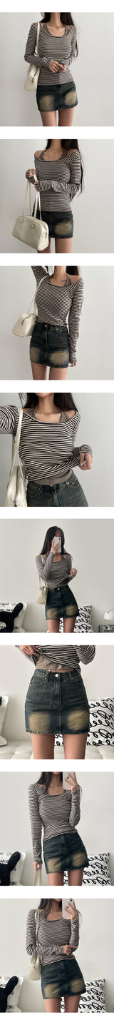 ブリーンストライプ長袖Tシャツ