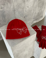 Jewelry ribbon red beanie