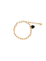 ブラックハートキュービックサージカルブレスレット / BLACK HEART CUBIC SURGICAL BRACELET GOLD