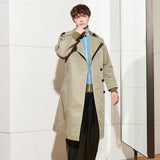 [UNISEX] MILO TRENCH COAT, LIGHT KHAKI (6632622456950)