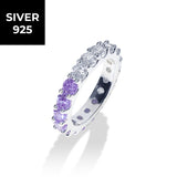 [S925]ハーフテニスリング/[S925] Violet Half Tennis Rilng (silver)