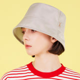 Stud Drop Over Fit Poly Bucket Hat Babypink