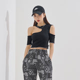 ネックアンフットクロップTシャツ / TOP(9198) Neck Unfoot Crop Tee