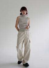 ポーラーストライプスリーブレストップ/Polar Stripe Sleeveless (2color)