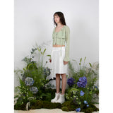 ラッフルスリーブボレロカーディガン / RUFFLE SLEEVE BOLERO CARDIGAN - GREEN