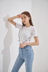 VVアンスポークン クロップTシャツ/VV Unspoken Crop tee
