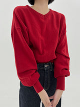 イッティングVネックニット/itting V-neck Knit (4color)