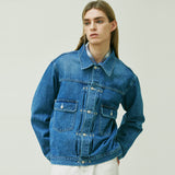 RIVETED 2ND TYPE DENIM JACKET BLUE