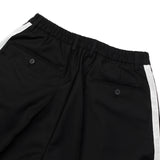 [UNISEX] Satin-Trimmed Racing Trousers (Black)