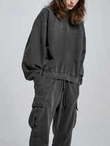 WASHED SWEATSHIRT - BLACK (4622874443894)
