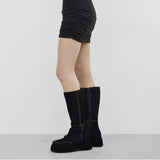Sophie Velvet Square Long Boots
