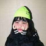 ネオングリーンボールチェーンビーニー / NEON GREEN BALL CHAIN BEANIE