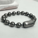 [BLESSEDBULLET]9mm ball chain bracelet_dark silver (4642326184054)