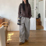 Poots Side Coloring Banding Long Wide Training Pants