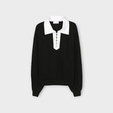 ASCLO Intro Lace Up Collar T Shirt (2color)