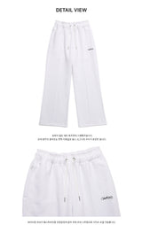 セミブーツカット ワイド ピンタック スウェットパンツ /  CHARMS SEMI BOOTCUT WIDE PINTUCK SWEAT PANT WH