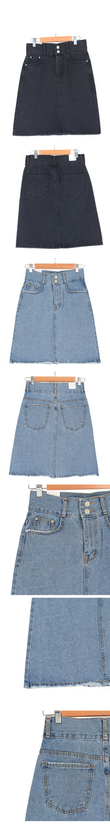 ハイデニムハーフレングススカート / high denim half-length skirt