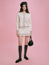 DVRK PRIVÉ POINTELLE ニット カーディガン & スカート セット - クリーム