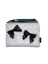 Glossy Organza Ribbon Zip-pouch (M)