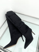 1028. Cargo stiletto long boots heel (2color)