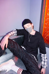 FASHION MASK - CHECKER BLACK (4623540355190)