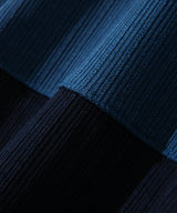 ニットラグビースウェットシャツ/Knit Rugby Sweatshirt T76 blue&navy