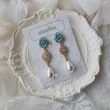 エレガントローズピアス / Elegant Mint Rose Piercing