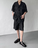 デニムオープンカラーシャツ/SI Denim Open Collar Shirt