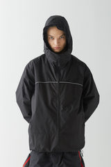 ラウンドラインフーデッドジャケット/BSR2223FWJK045 ROUND LINE HOODED JACKET BLACK