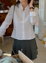 WT Pleated Wrapped Mini Skirt (2color)