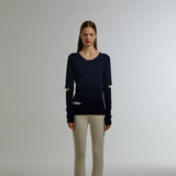 SECTION CUT PULLOVER_DARK NAVY
