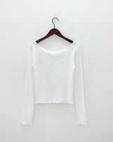 ラフカットリブTシャツ/Rough cut ribbed T-shirt (3color)