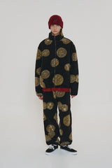 COIN JACQUARD FLEECE JACKET / BLACK (6601036988534)