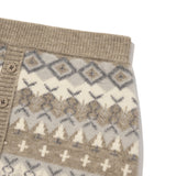 FAIR ISLE KNIT MINI SKIRT [SAND]