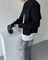 ウォッシングルースフィットクロップシャツ / ECT Washing Loose-Fit Cropped Shirt (4 colors)