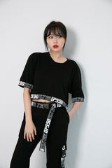 ウルトラバンドクロップTシャツ/TOP(8651) Ultra Band Crop Tee