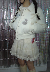キティーウールタトゥージャンパー / KITTY WOOL TATTOO JUMPER _WHITE
