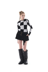 CHECK HOLE KNIT