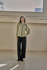 シャーリングパフブラウス/SHIRRING PUFF BLOUSE_MINT